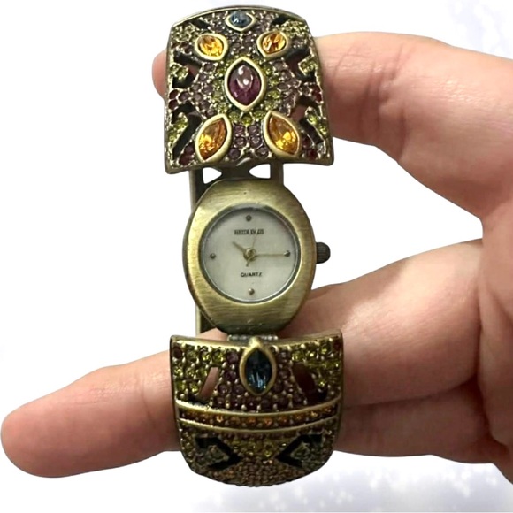 Heidi Daus Accessories - Heidi Daus Vintage Hidden Watch Bangle Bracelet